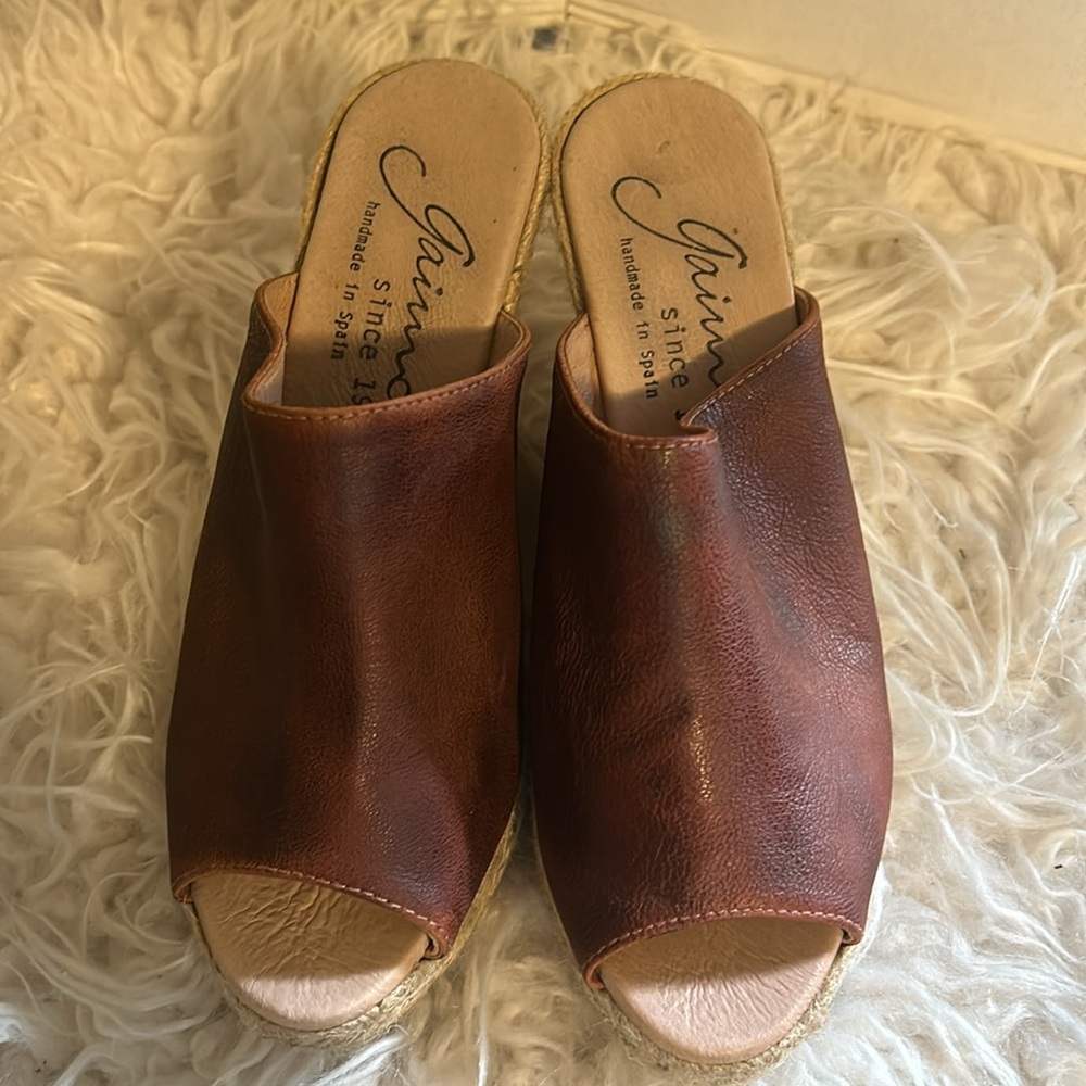 Top luxury brand GAIMO espadrille wedge sandals Size 37